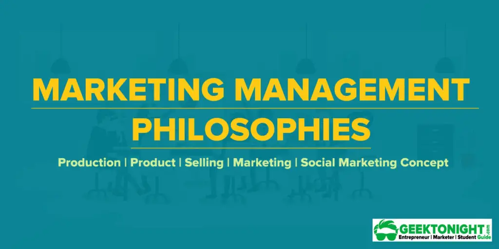 Philosophy of Marketing Management