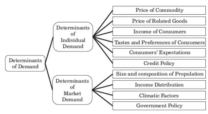 Determinants of Individual and Market Demand