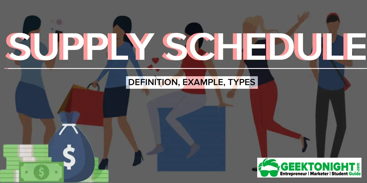 Supply Schedule Definition, Example, Type