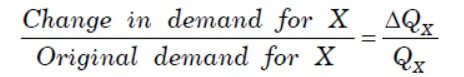 Cross Elasticity of Demand Formula 1