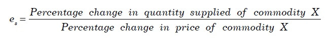 Elasticity of Supply Formula 1