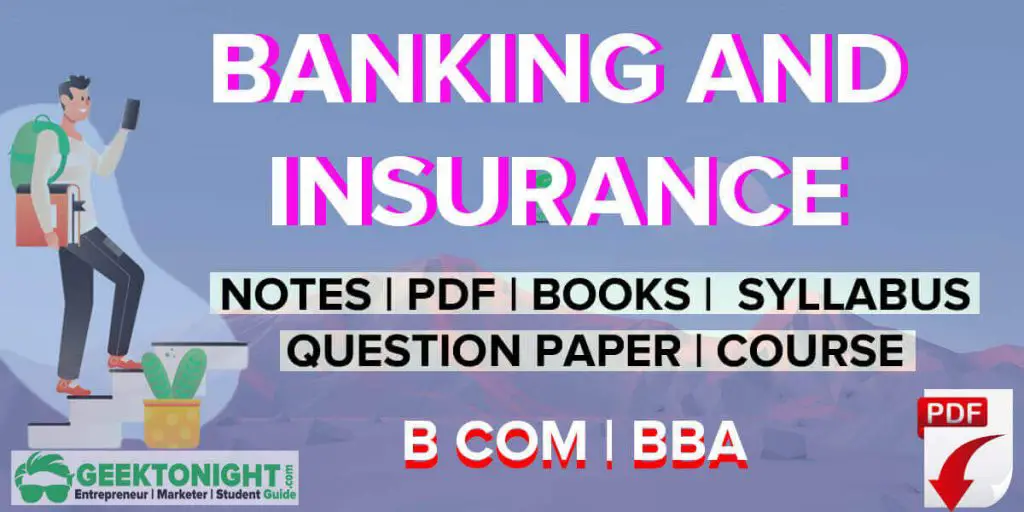 Banking and Insurance Notes