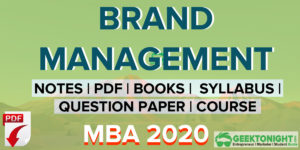 tqm assignment topics Read more about the article Brand Management Notes PDF | MBA 2023