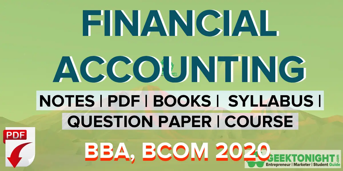 financial accounting for undergraduates