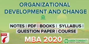 Read more about the article Organisational Development and Change Notes PDF | MBA 2025