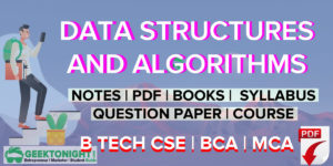 Read more about the article Data Structures and Algorithms Notes | PDF | B Tech 2021