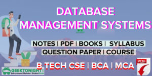 Read more about the article Database Management Systems Notes | PDF | B Tech 2021