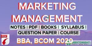 Read more about the article Marketing Management PDF Notes, Syllabus BBA, BCOM 2024