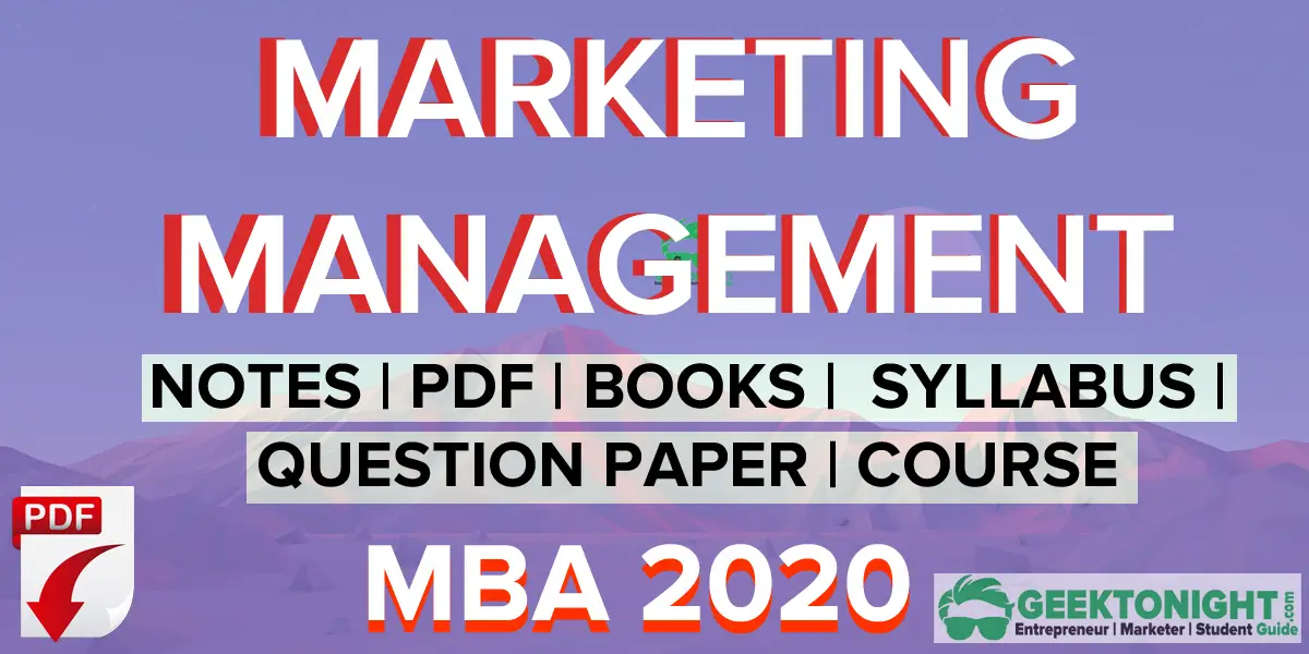 Marketing Management Notes