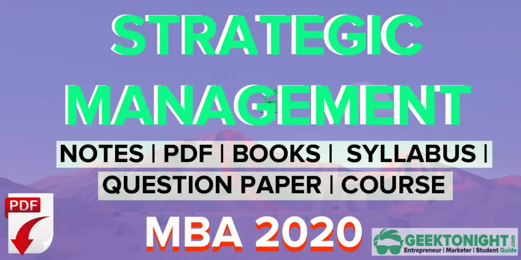 Strategic Management Notes