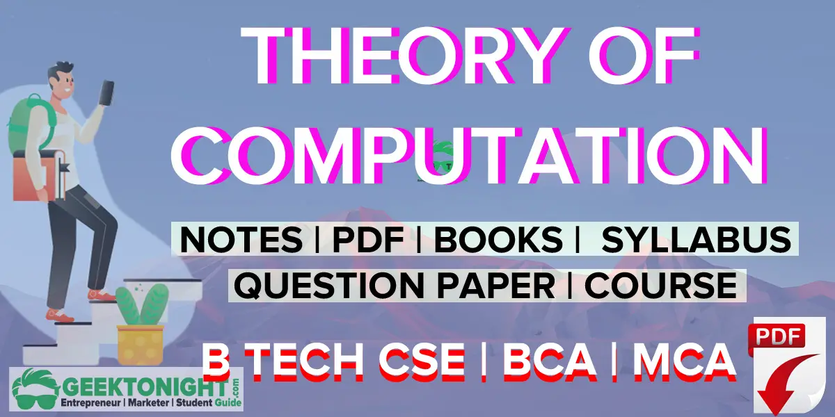 Theory of Computation Notes