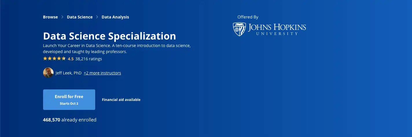 Coursera Johns Hopkins Data Science Certification 9 Best Data Science Courses Online & Certification (2025)