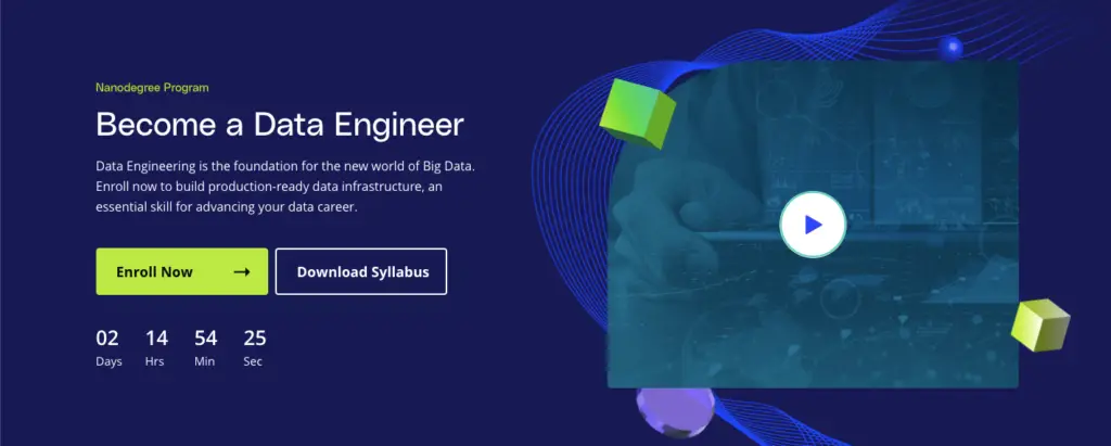 data engineering course Udacity