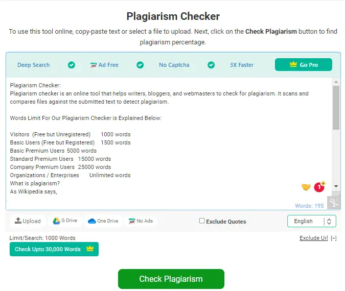 online Plagiarism Checker