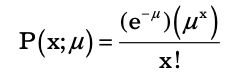 formula to calculate the Poisson probability