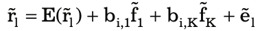 APT factor model