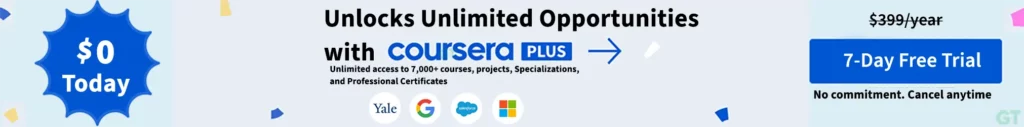 Coursera 7-Day Trail offer