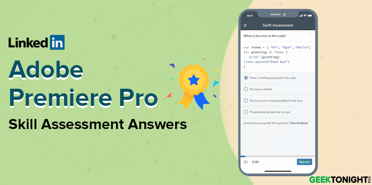 LinkedIn Adobe Premiere Pro Skill Quiz Answers
