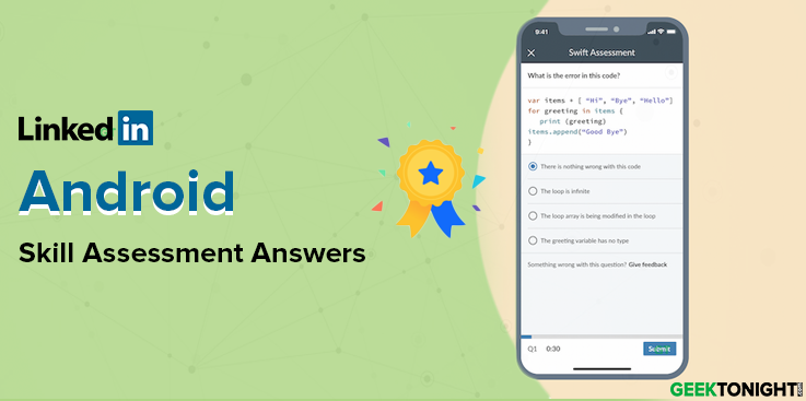LinkedIn Android Skill Quiz Answers