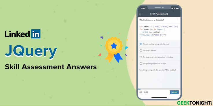 LinkedIn JQuery Skill Assessment Answers