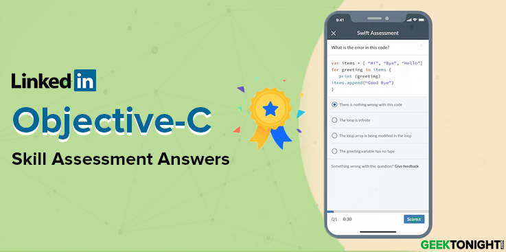 LinkedIn Objective-C Skill Assessment Answers