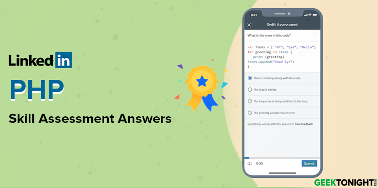 LinkedIn PHP Skill Quiz Assessment Answers