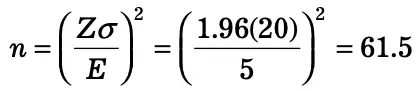 conservative (largest) sample size