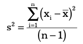 variance of a sample